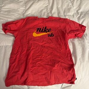 Nike SB Red and Yellow Short Sleeve Tee